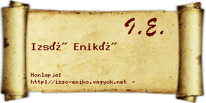 Izsó Enikő névjegykártya