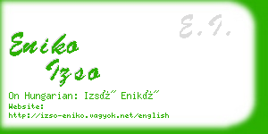 eniko izso business card
